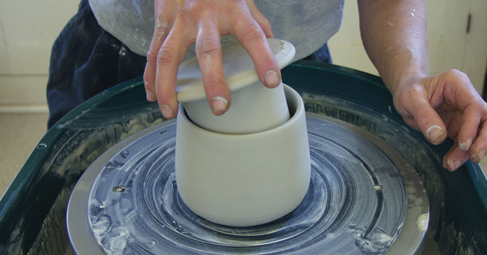 pottery butter crock