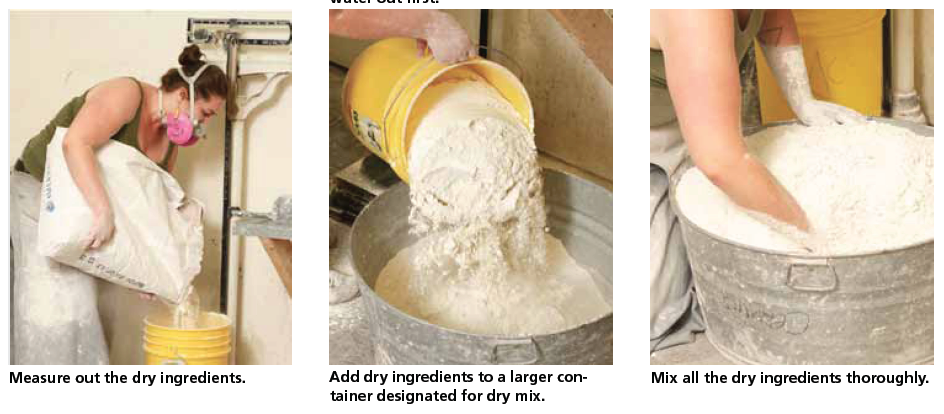 mixing clay with a clay mixer 2