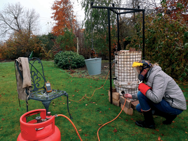 10 Fumes created during the firing are toxic, so work upwind and wear protective clothing and gear.