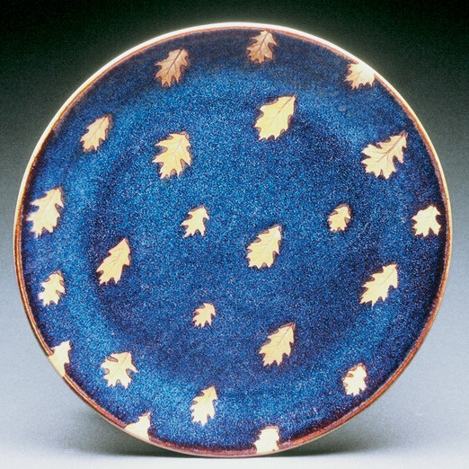 8 Evelyn Snyder uses a leaf-resist technique to make functional ware that reflects the beauty of the natural world. She uses hand-picked leaves to create patterns on stoneware.