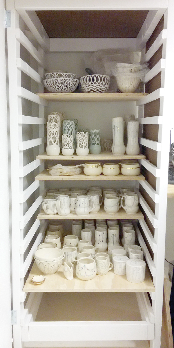 Longer and shorter shelves can be swapped out as needed.