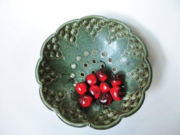 drilling hole in ceramic bowl