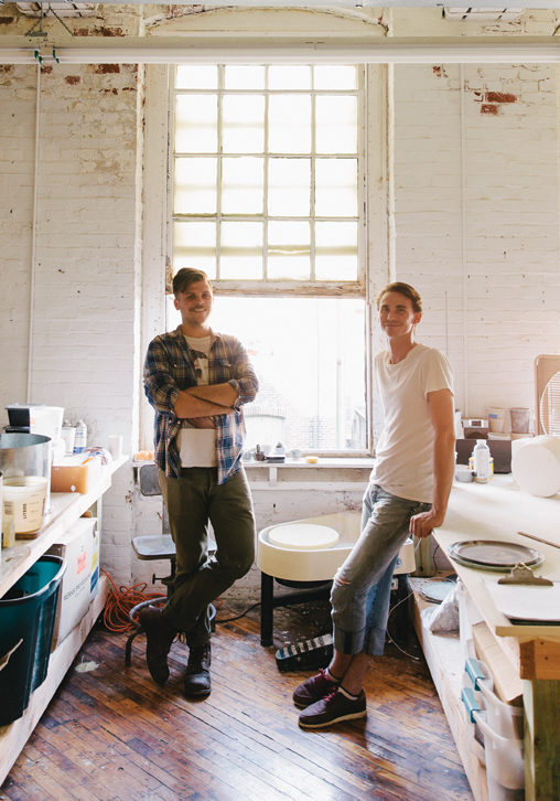 Nathaniel Mell and Wynn Bauer in their studio. Photo: Katrina D’autremont.