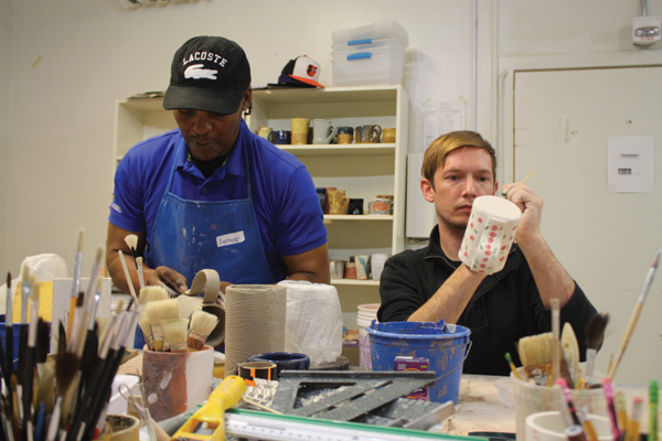 2 Students learned everything from making the cups and attaching handles to applying surface decoration and glaze.