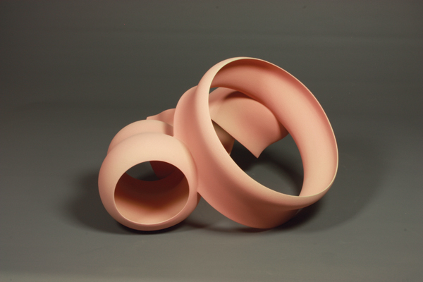 6 Wouter Dam’s Pink Sculpture, 14 in. (36 cm) in length, German stoneware, pigments, stains, oxidation fired to cone 6, 2013.